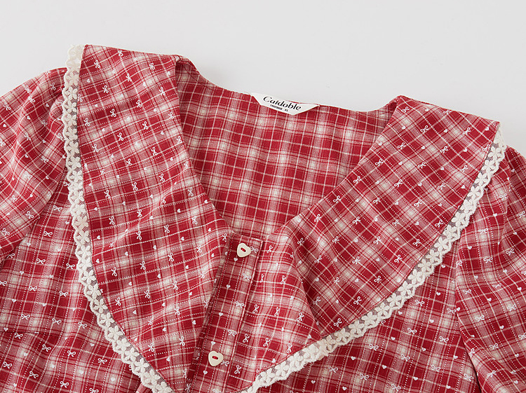 French bowknot V-neck ruffle blouse FXA7160