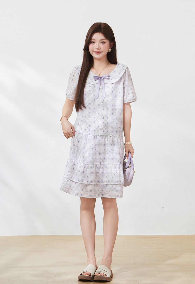 Summer dopamine slim floral cake dress FXQ9060N