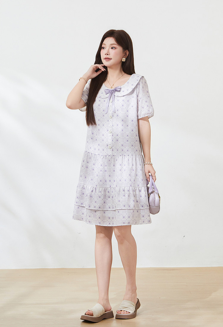 Summer dopamine slim floral cake dress FXQ9060N