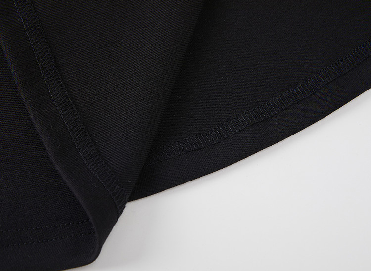 V-neck contrast bow tie waist T-shirt FXZ7360
