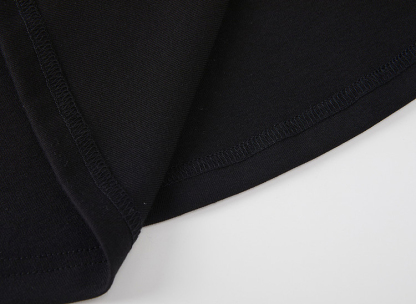 V-neck contrast bow tie waist T-shirt FXZ7360