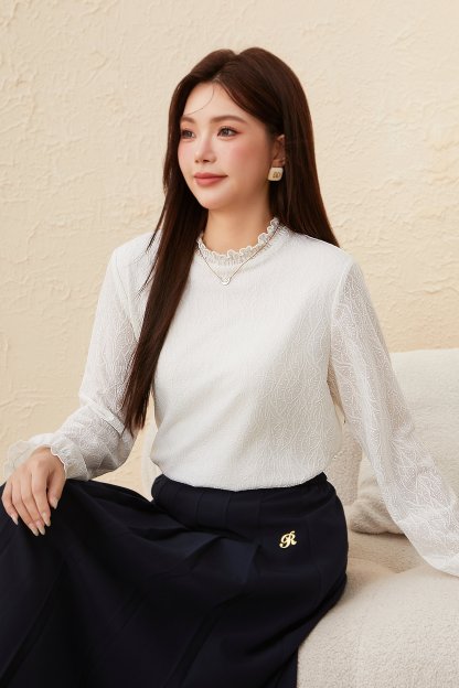 Extremely simple style slim fit top EDZ5799