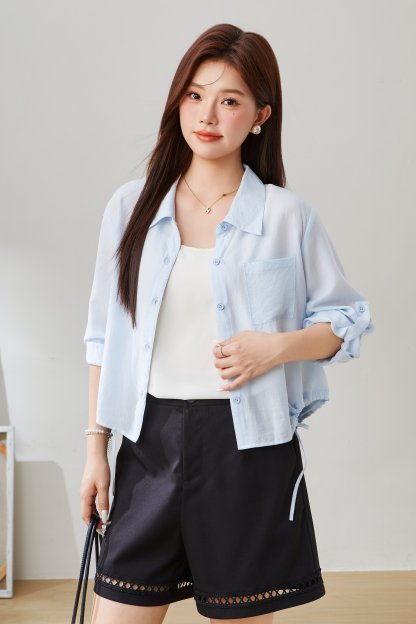 Lyocell Clear Sunscreen Shirt EXA5539