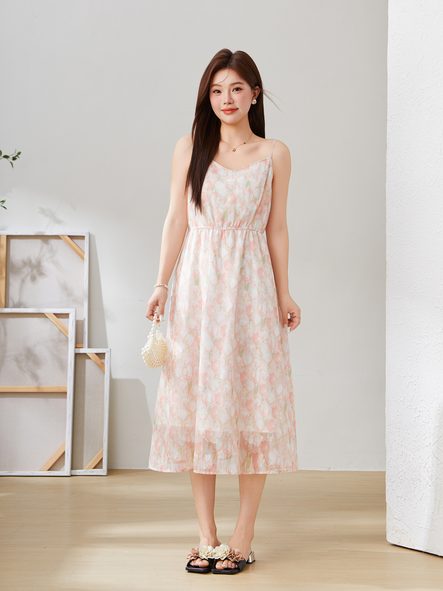 Oil Painting Floral Dress Dxq1687