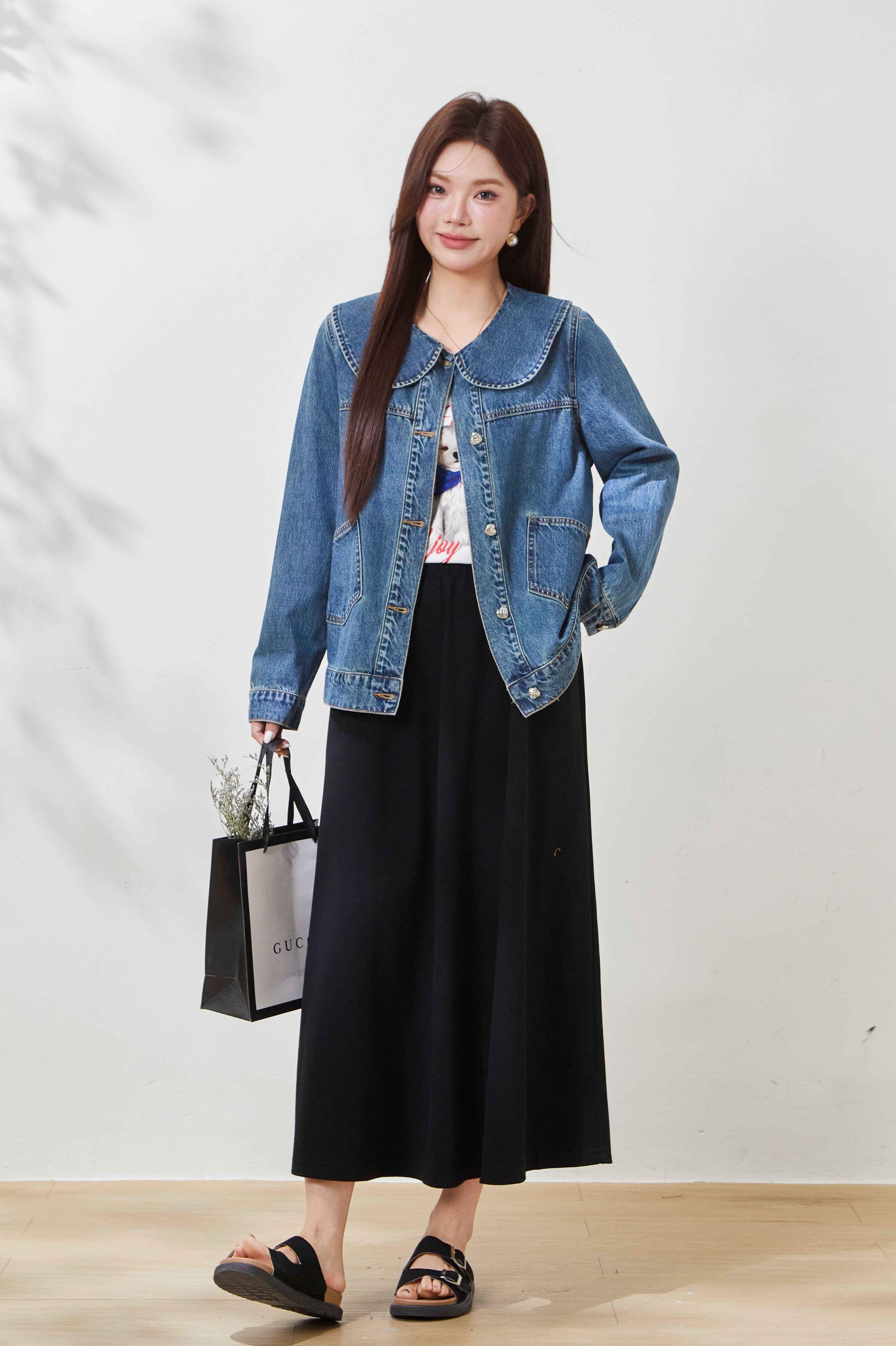 Baby Collar Denim Jacket FCW8006