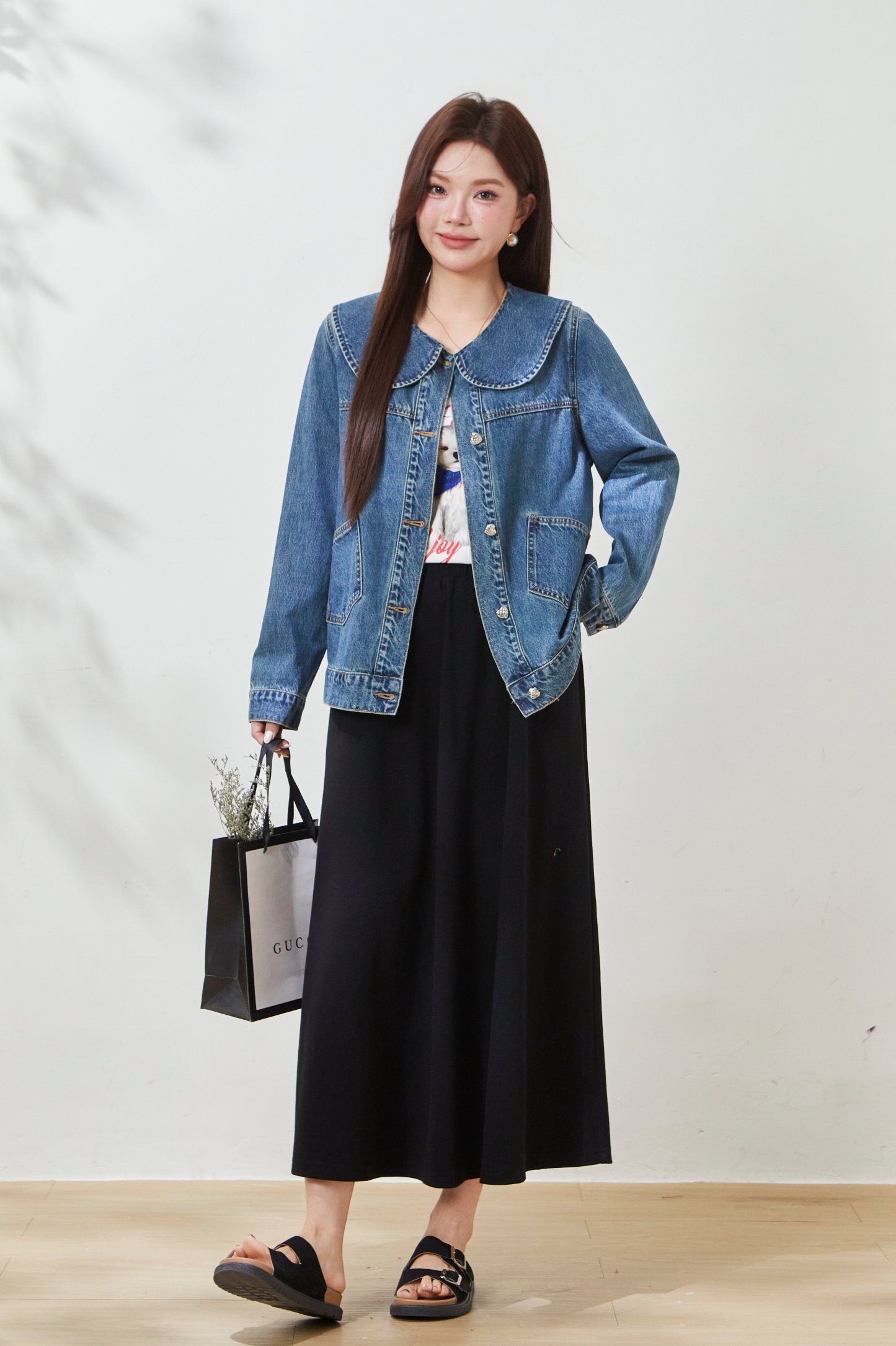Baby Collar Denim Jacket FCW8006