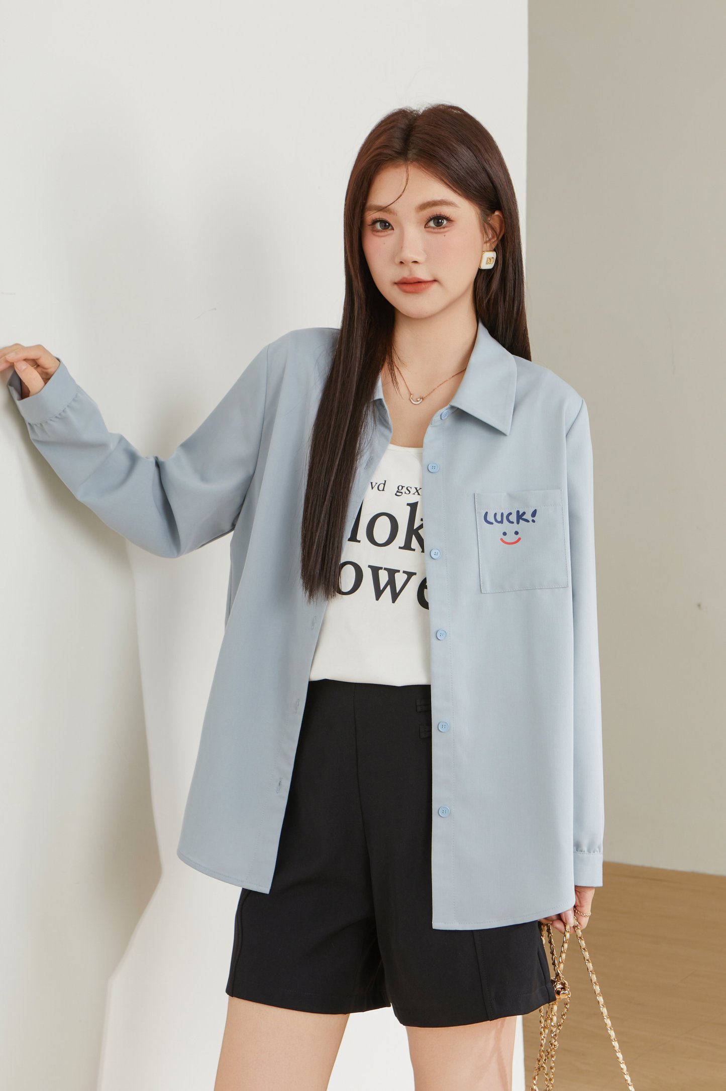 Cartoon Print Shirt Cardigan Top ECA2587