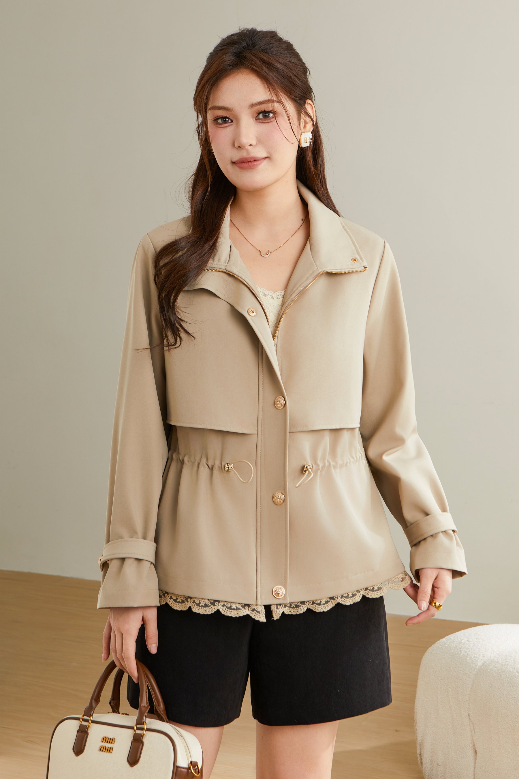 Lace patchwork waistcoat DDW2138