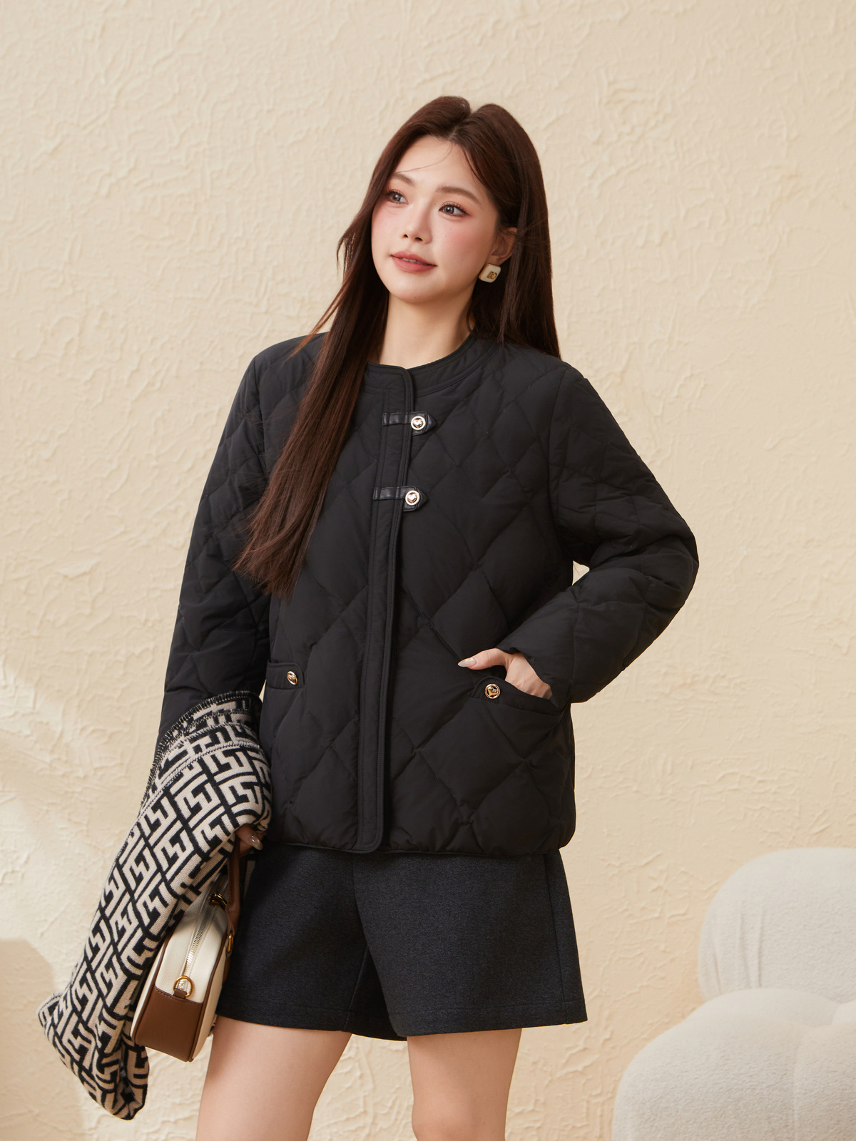 Warm quilted down jacket EDY5693
