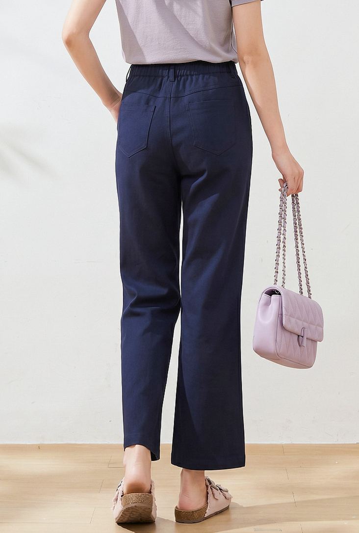 2026 Summer Plus Size High Waist Slimming Cropped Flare Pants FXK7316