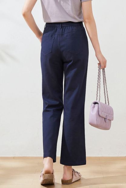 2026 Summer Plus Size High Waist Slimming Cropped Flare Pants FXK7316