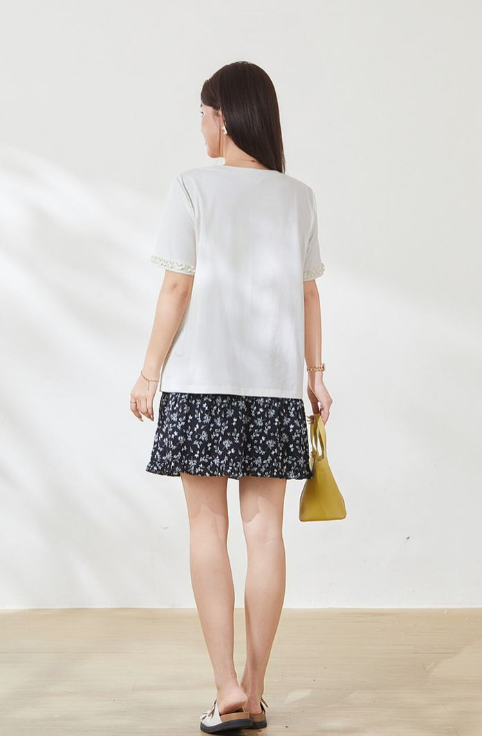 Summer New Plus Size Colorful Cartoon Printed Tee FXZ7107
