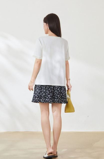 Summer New Plus Size Colorful Cartoon Printed Tee FXZ7107