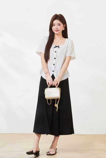 Plus Size Square Neck Blouse Shirt for Curvy Women FXA7201