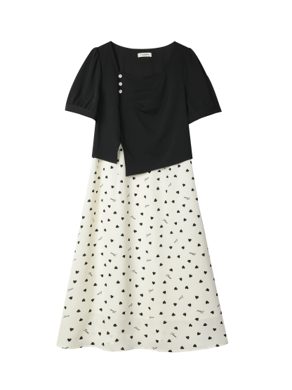 Fake Two-Piece Patchwork Dress CXQ0569