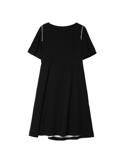 Bubble sleeve chic dress CXQ0615