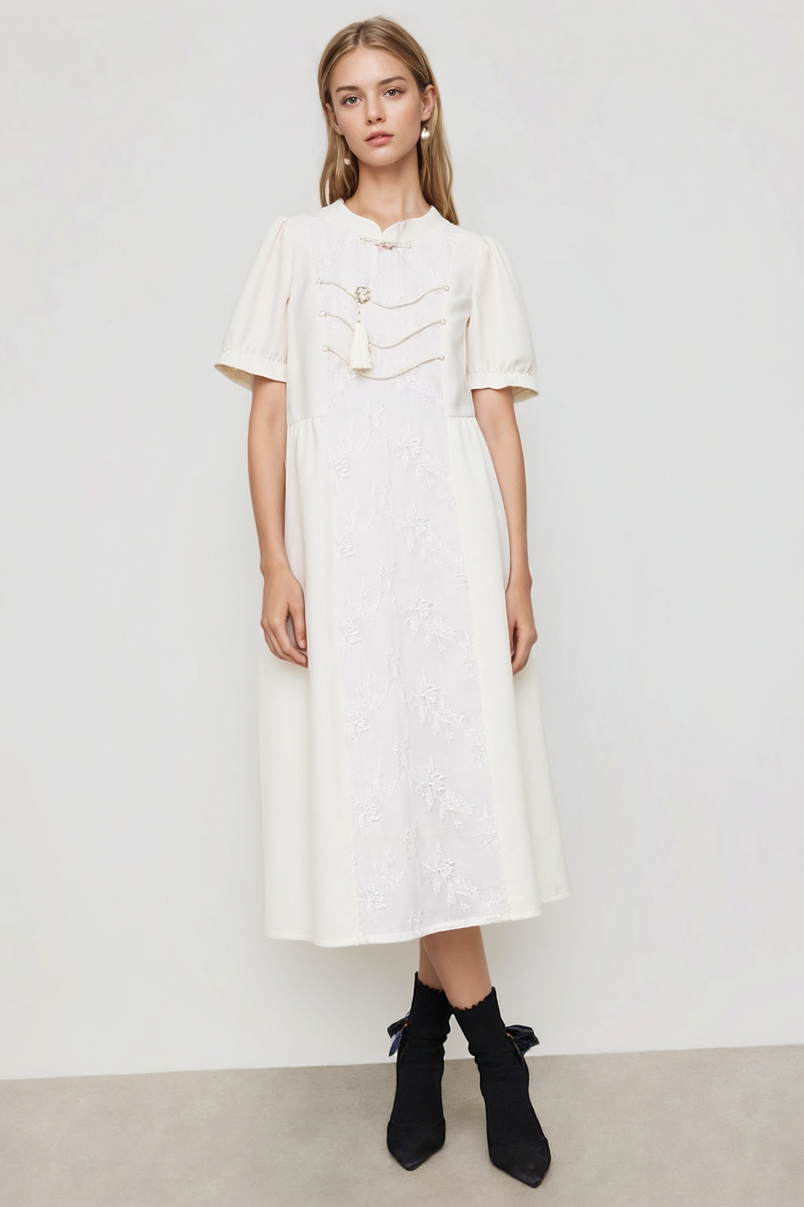 Advanced and elegant super fairy embroidered dress DXQ0187N