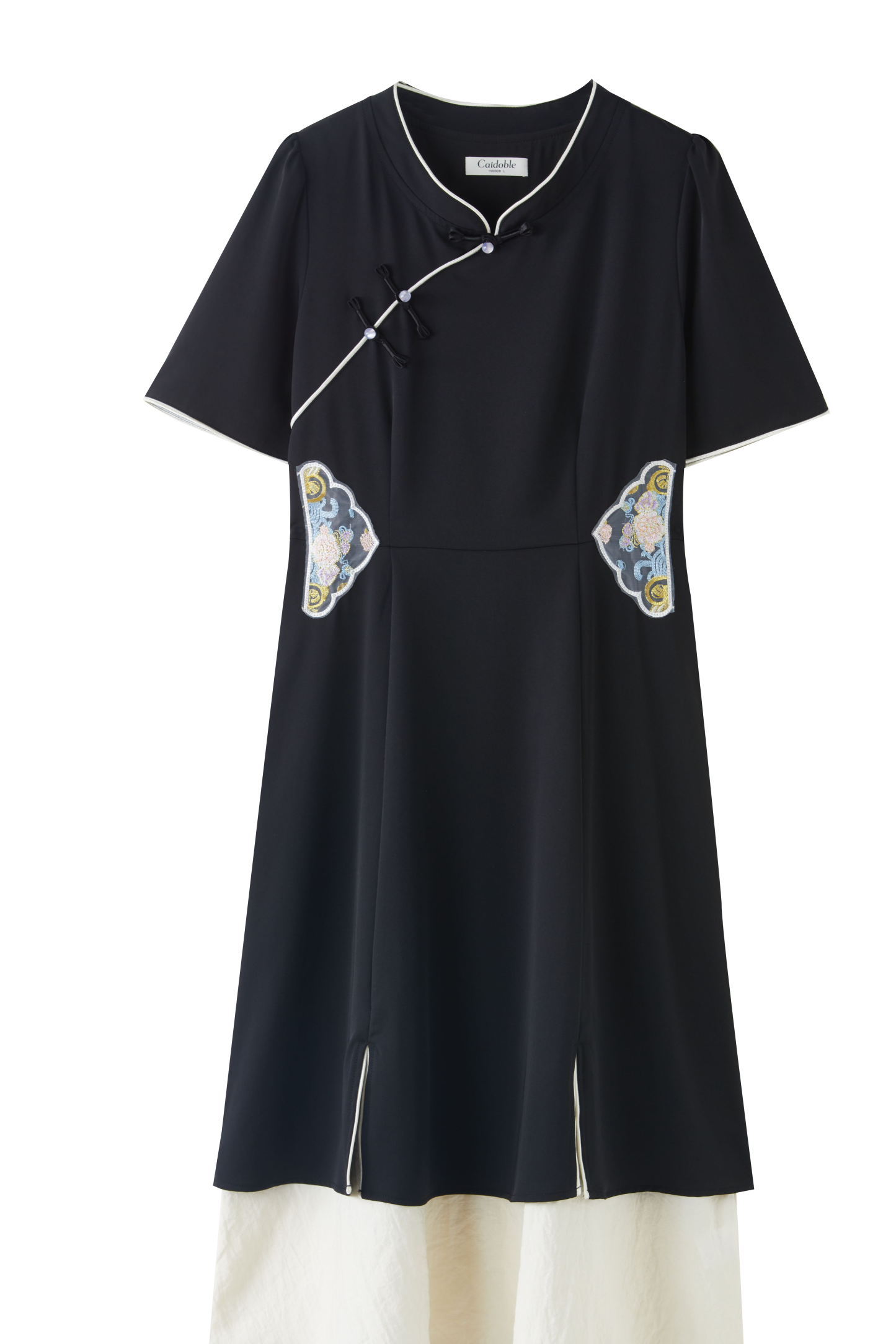 Improved Cheongsam Contrasting-Color Dress Dxq1771