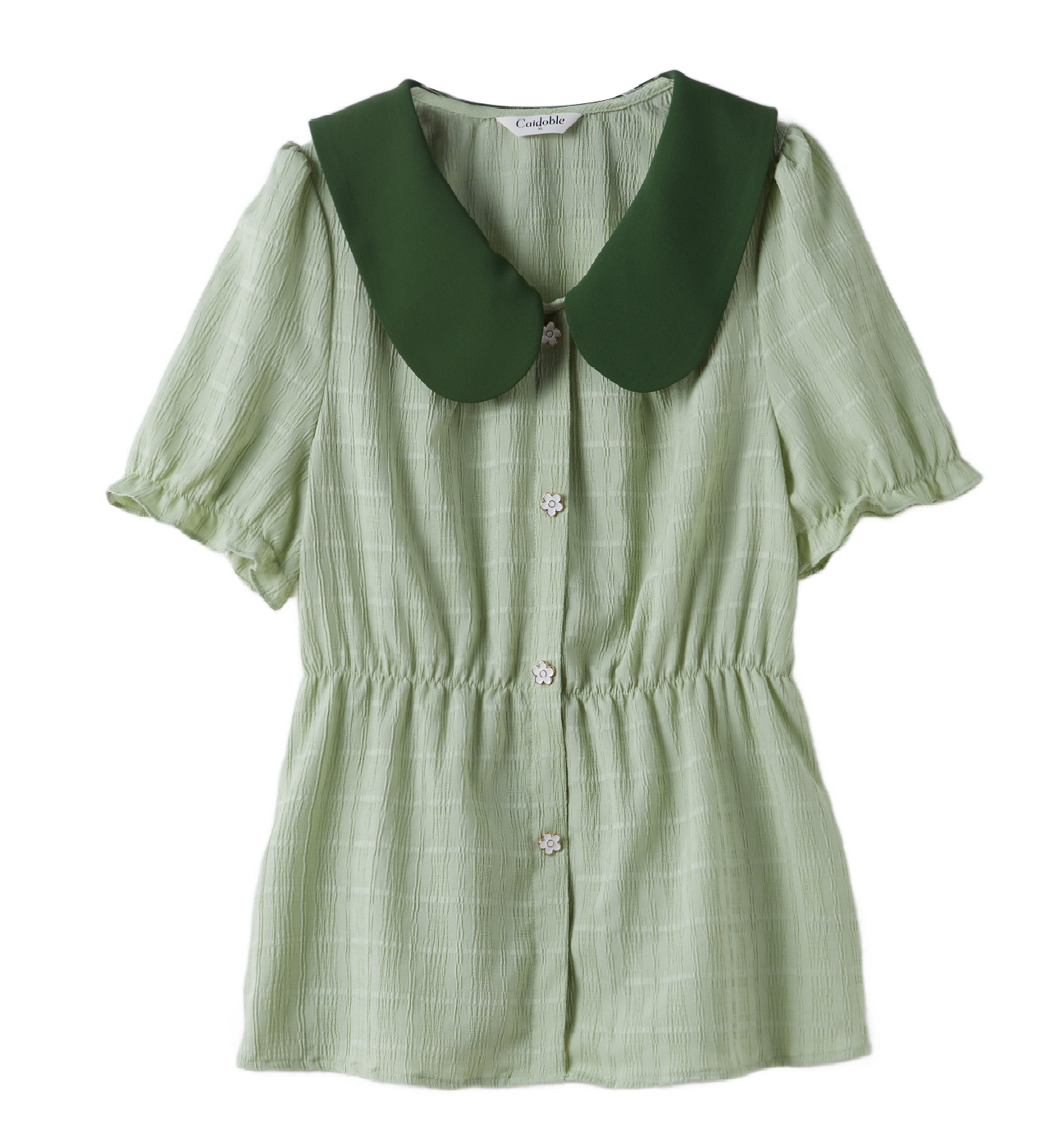 Large Lapel Contrast Color Shirt Dxa0997