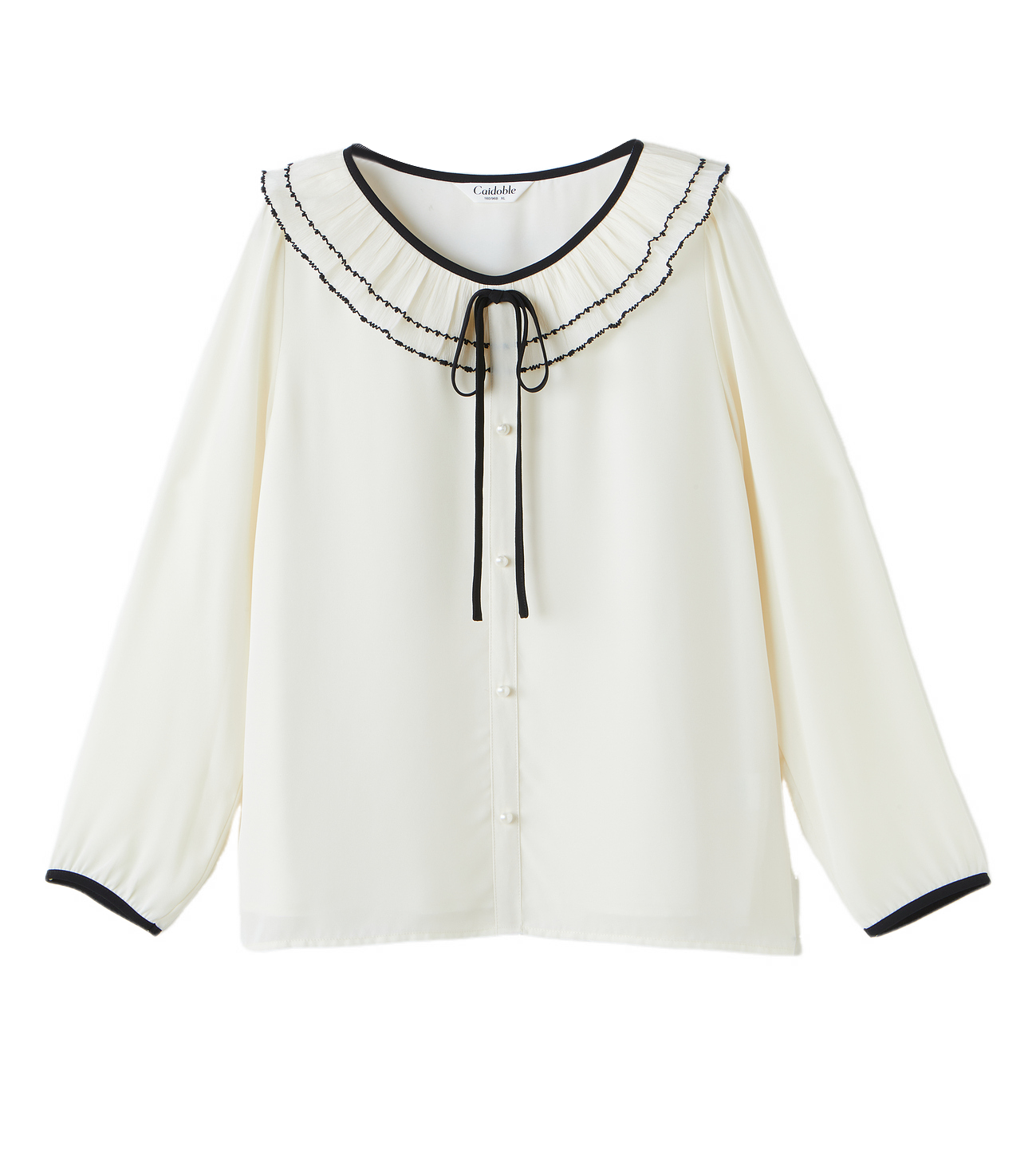 Embroidered Ruffle Collar Blouse DDA2110