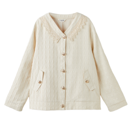 Lace V-neck Thin Jacket ECW2387