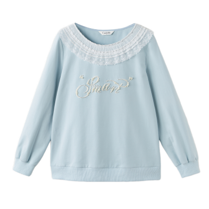 Printed Patchwork Lace T-Shirt Top ECZ2558