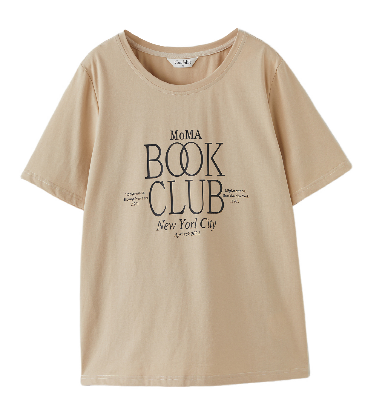 Round Neck Letter Print T-shirt Top Exz2670