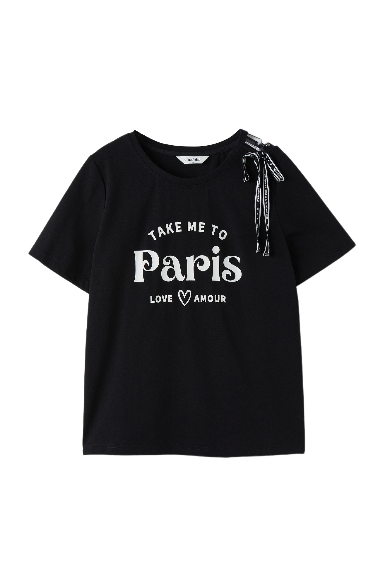 Off-shoulder Tie Salona Cotton Knit T-shirt EXZ2676