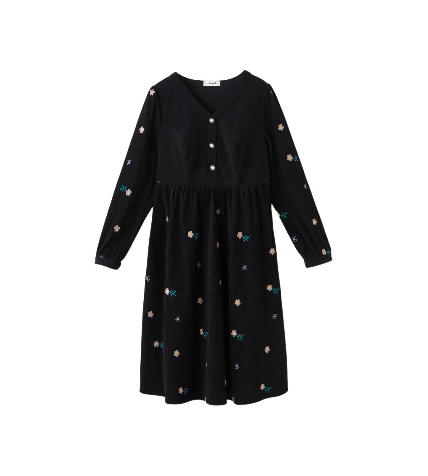 V-neck Slimming Embroidered Elegant Dress DDQ2186