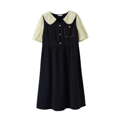 V-neck Waist Slimming Dress DXQ0195