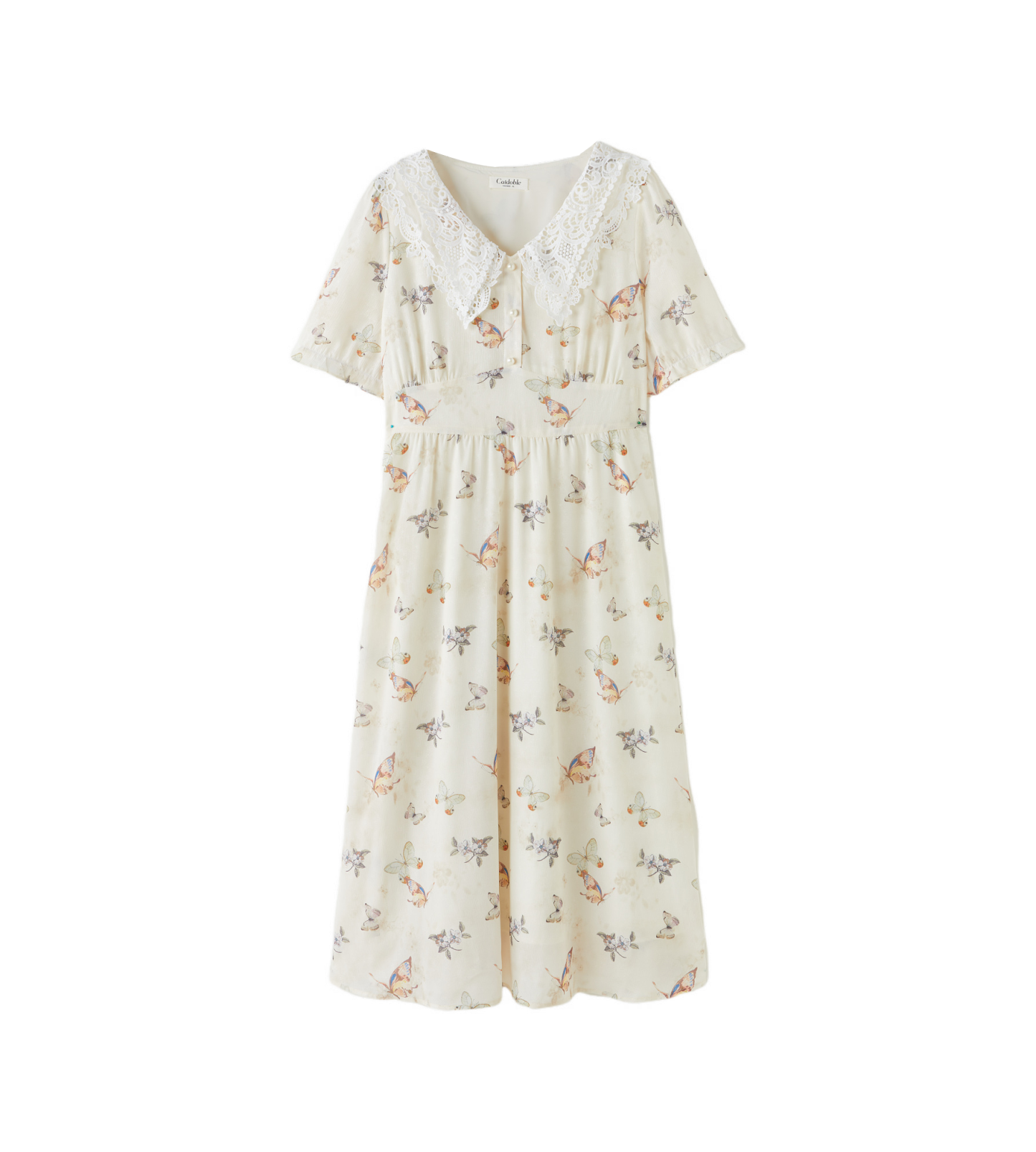 Printed Lace Chiffon Dress DXQ1697