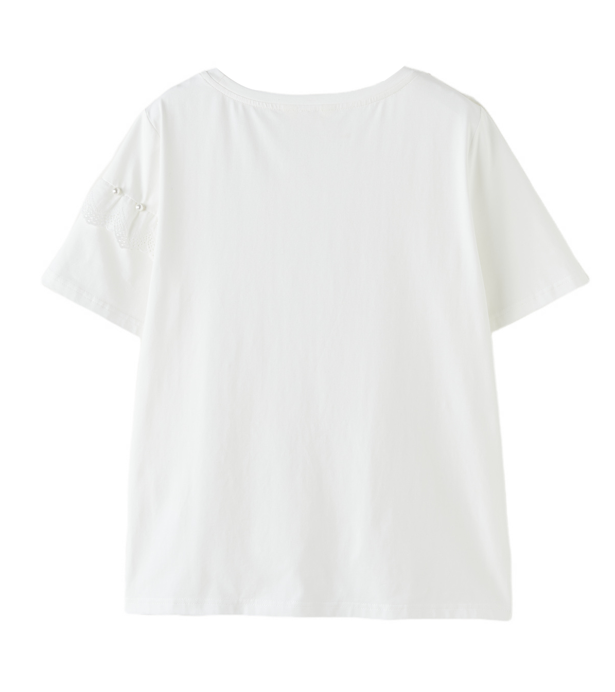 Ruffled Beaded T-Shirt DXZ1808