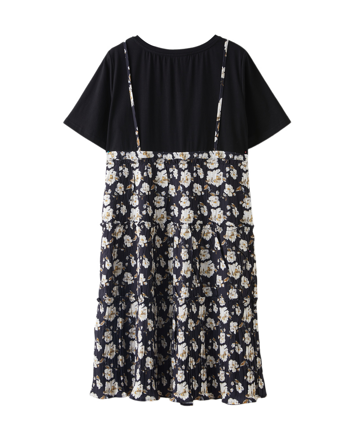 Fake Two-Piece Floral Dress DXQ0191