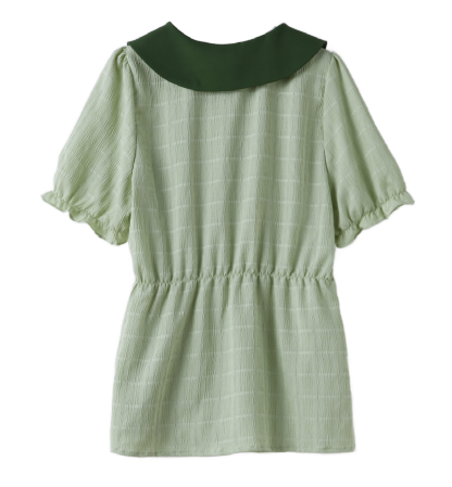 Large Lapel Contrast Color Shirt Dxa0997