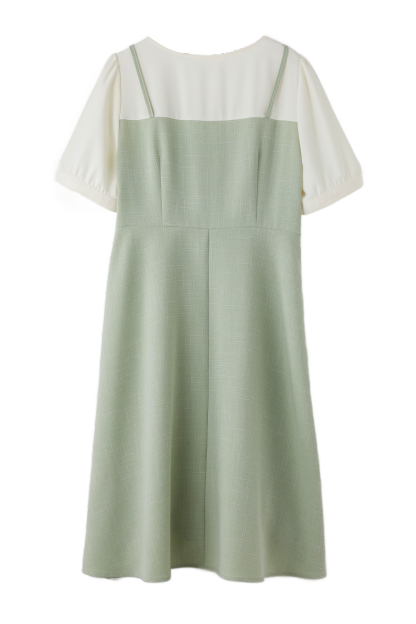 Fake Two-Piece Floral Dress DXQ0759