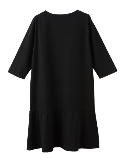 Ruffled Patchwork Printed Dress ECQ2380