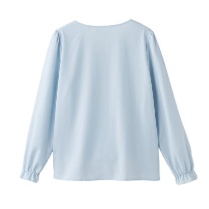 Ruffled Edge Patchwork Blouse ECA2521