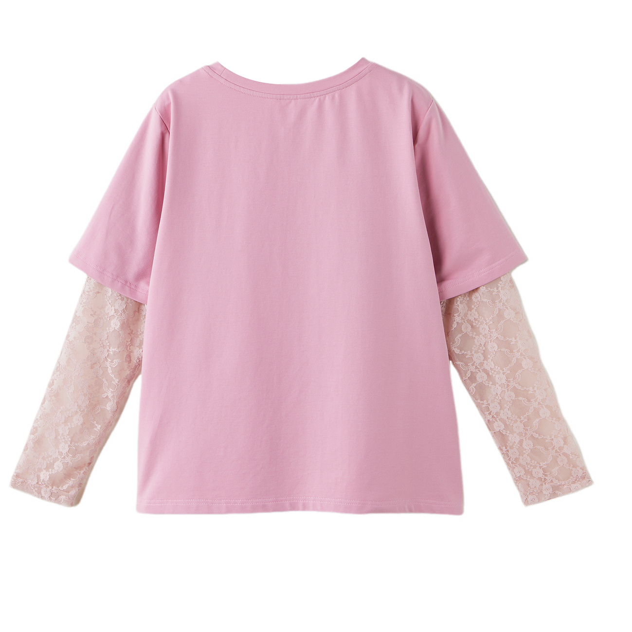 Lace Patchwork Fake Two-Piece T-Shirt ECZ2523