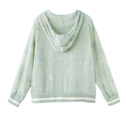 Jacquard Hooded Thin Jacket ECW2568N