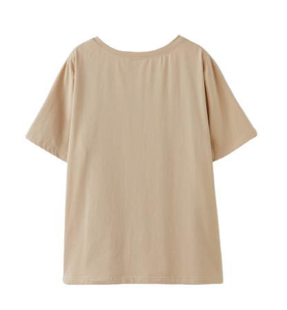 Round Neck Letter Print T-shirt Top Exz2670