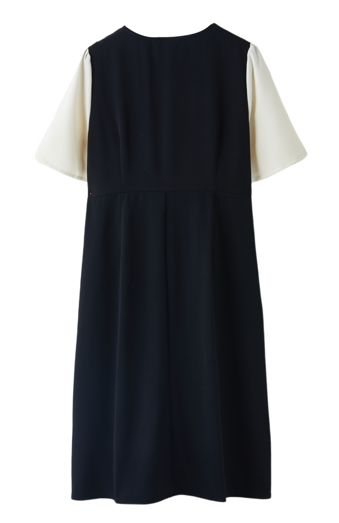 Doll Collar Patchwork Fake Two-Piece Dress DXQ1929