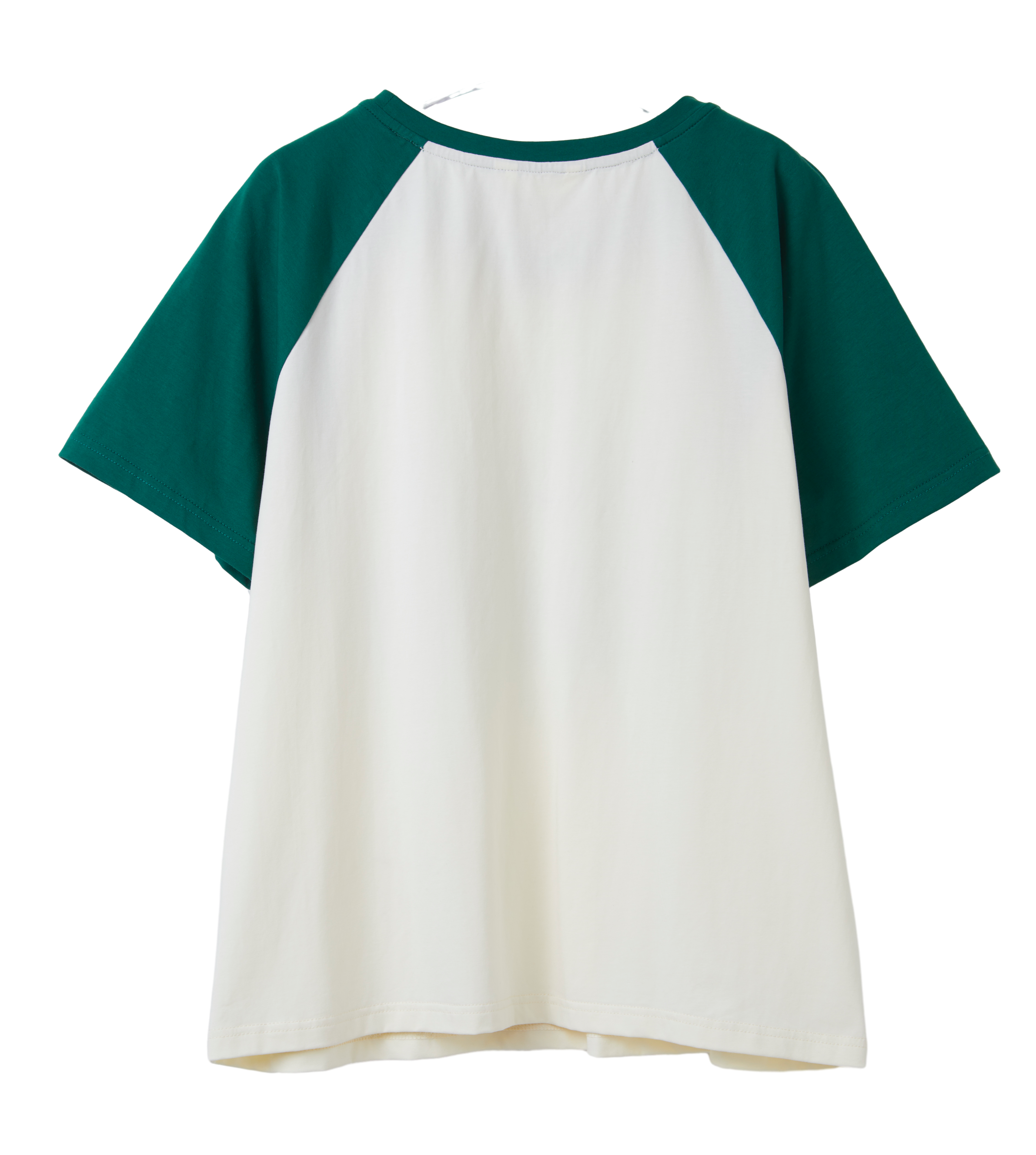 Loose Contrast Color Raglan Printed T-shirt Dxz1265