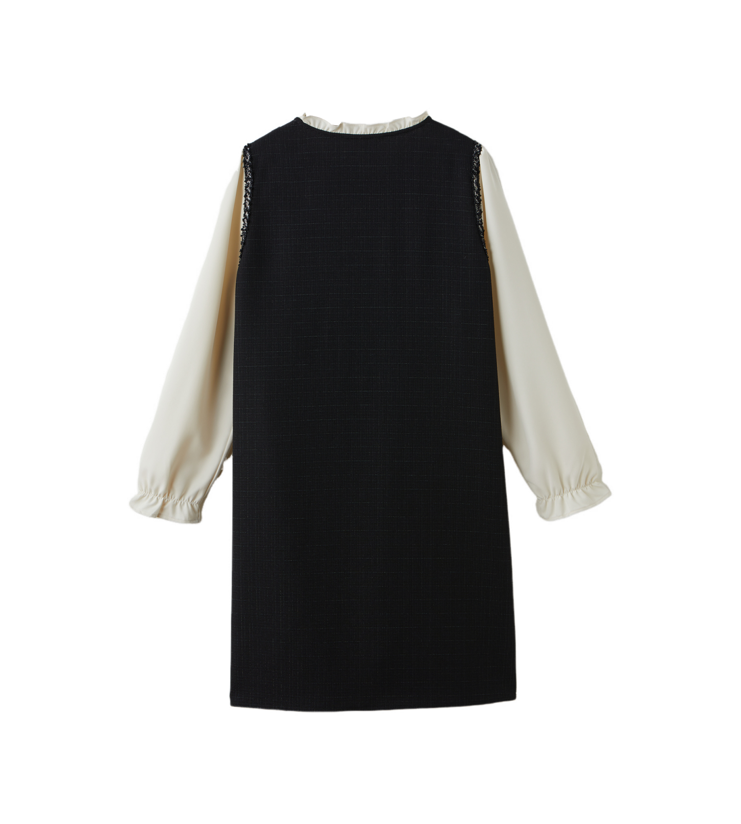 Splicing slim fit and slimming thick long skirt DDQ2375