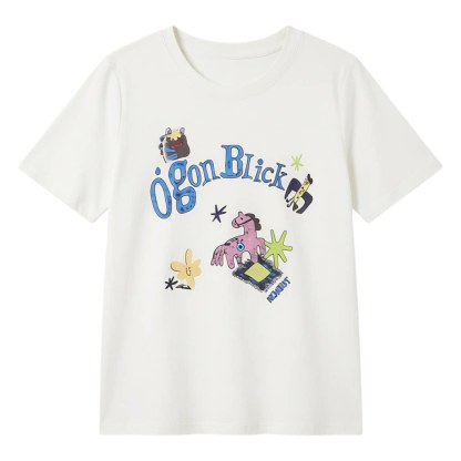 Oil painting graffiti design trendy T-shirt FXZ8051