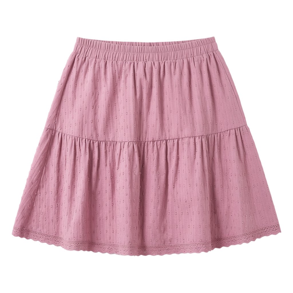 Lace cake high waisted A-line short skirt FXBQ8002