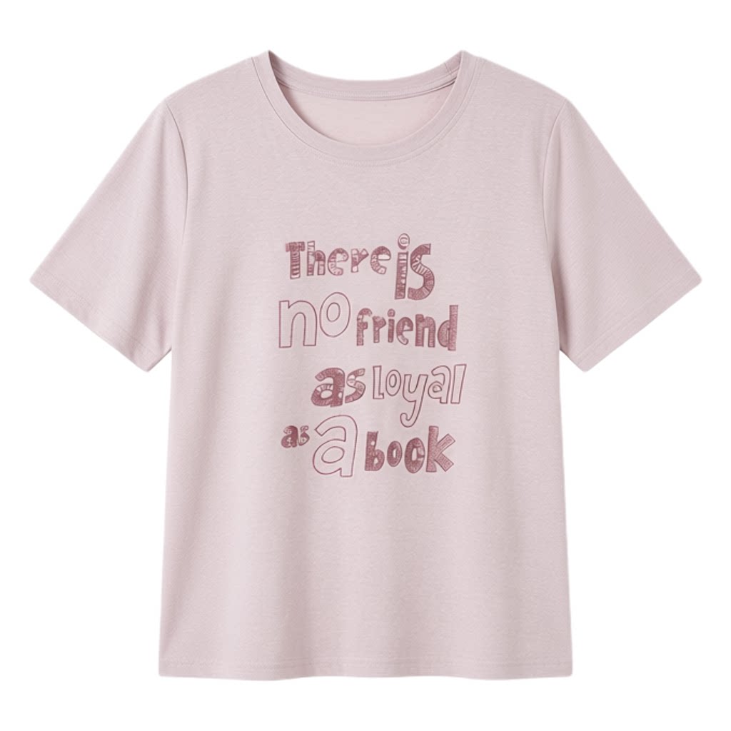 Loose round neck heavy-duty embroidered T-shirt FXZ8025