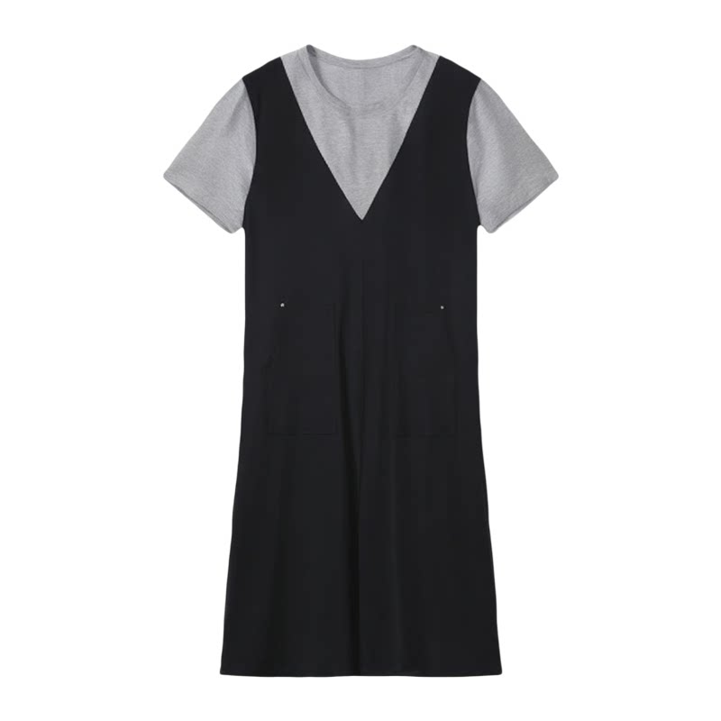 Color blocking patchwork dress FXQ9017