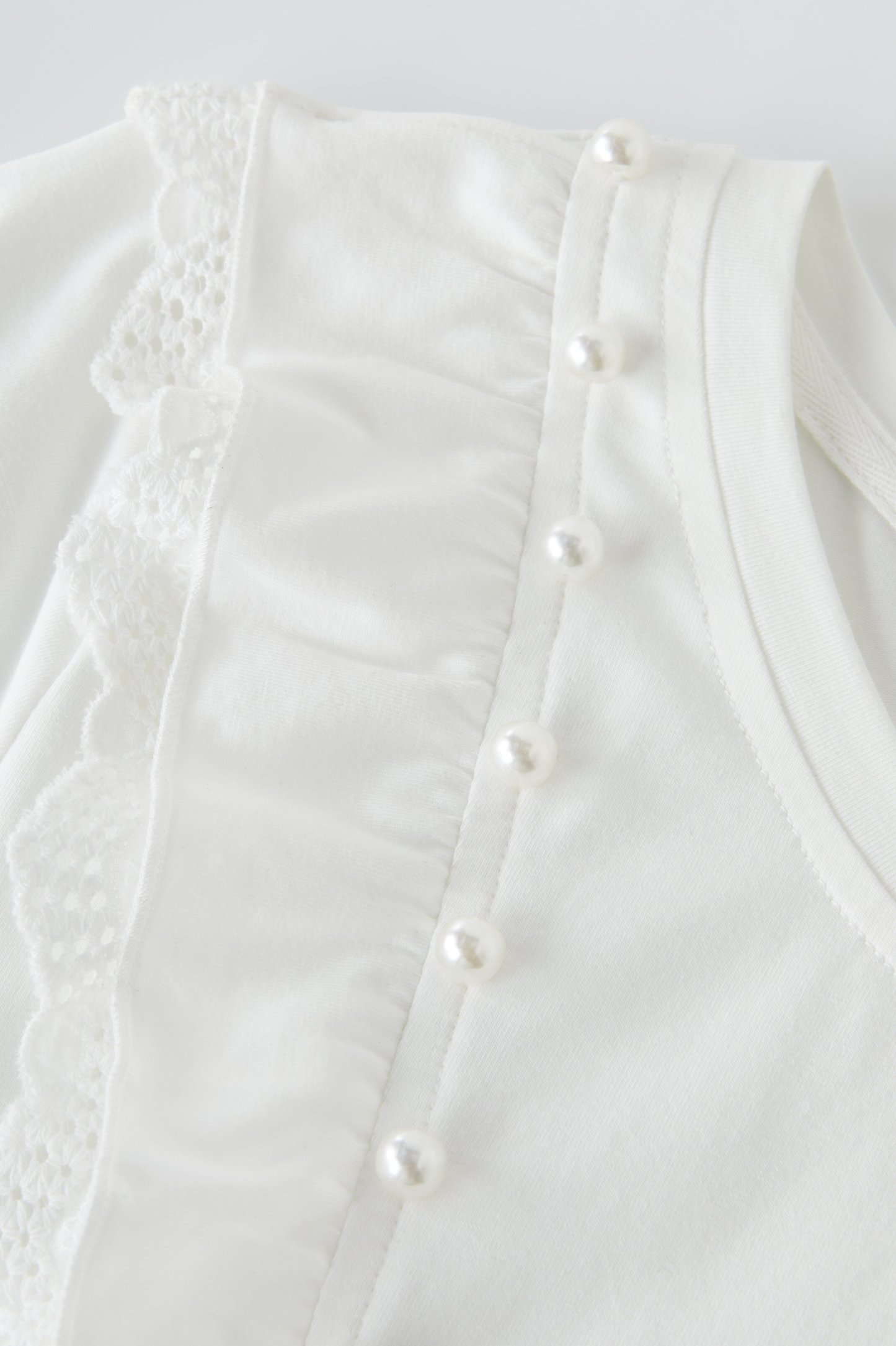 Ruffled Beaded T-Shirt DXZ1808