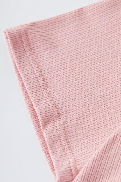 Color-Block Turn-Down Collar Knitted T-Shirt DXZ1638