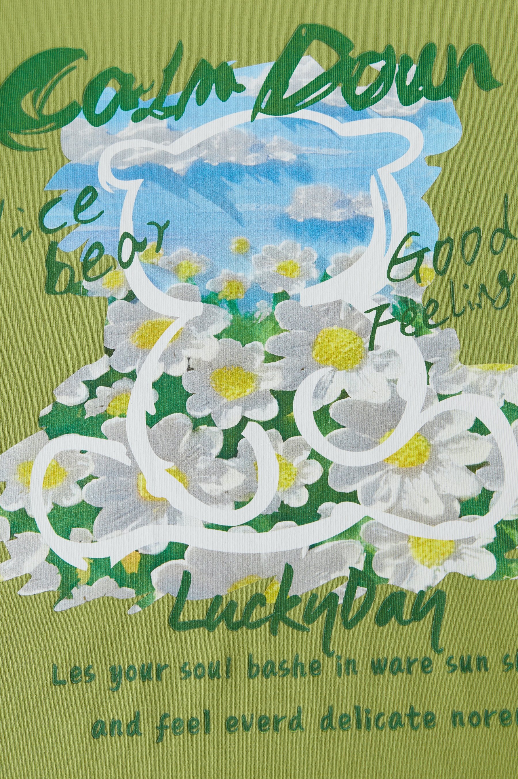 Loose Round Neck Cream Style Printed Top EXZ3007